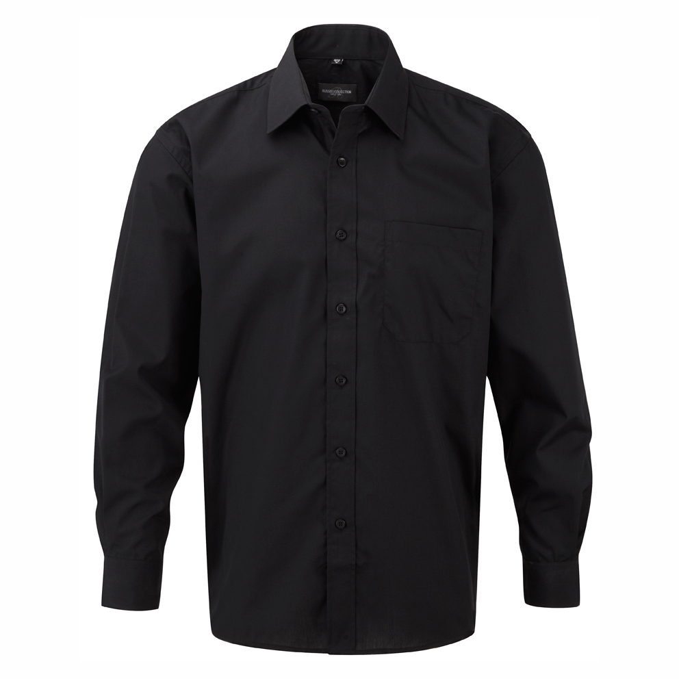 R934M-Mens LS PolyCotton Poplin Shirt